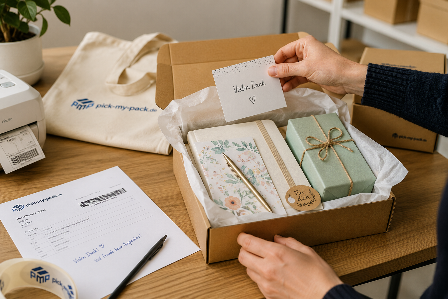 Papeterie und Geschenkartikel als Beispiele für individuellen Versand