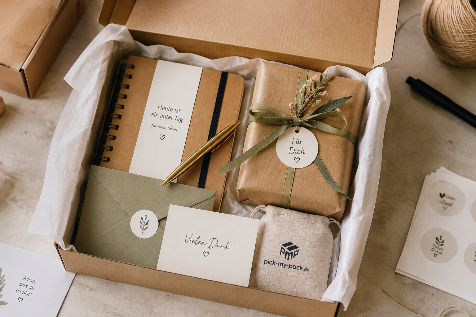 Geschenk- und Papeterieartikel in einer markengerechten Verpackung