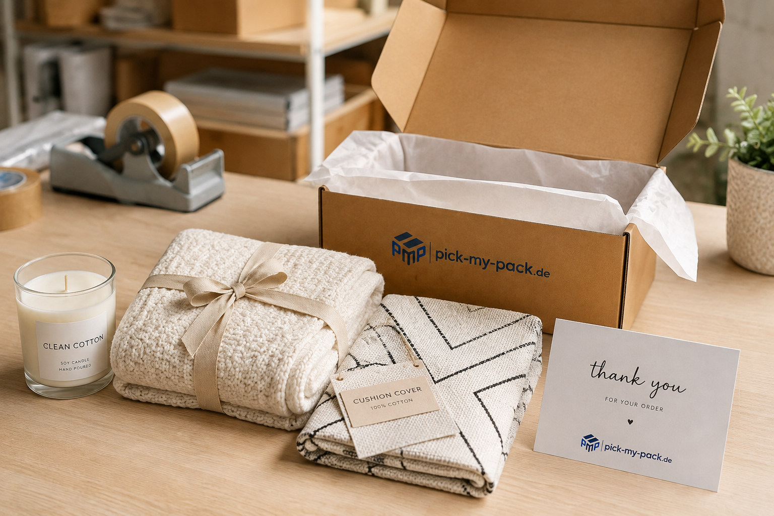 Dekorative Wohnprodukte als Beispiele für Home-und-Living-Fulfillment