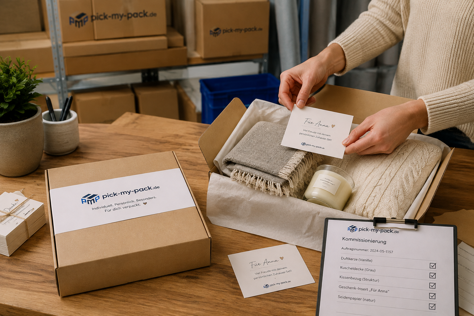 Home-und-Living-Produkte, Sets und Materialien in einem strukturierten Fulfillment-Prozess