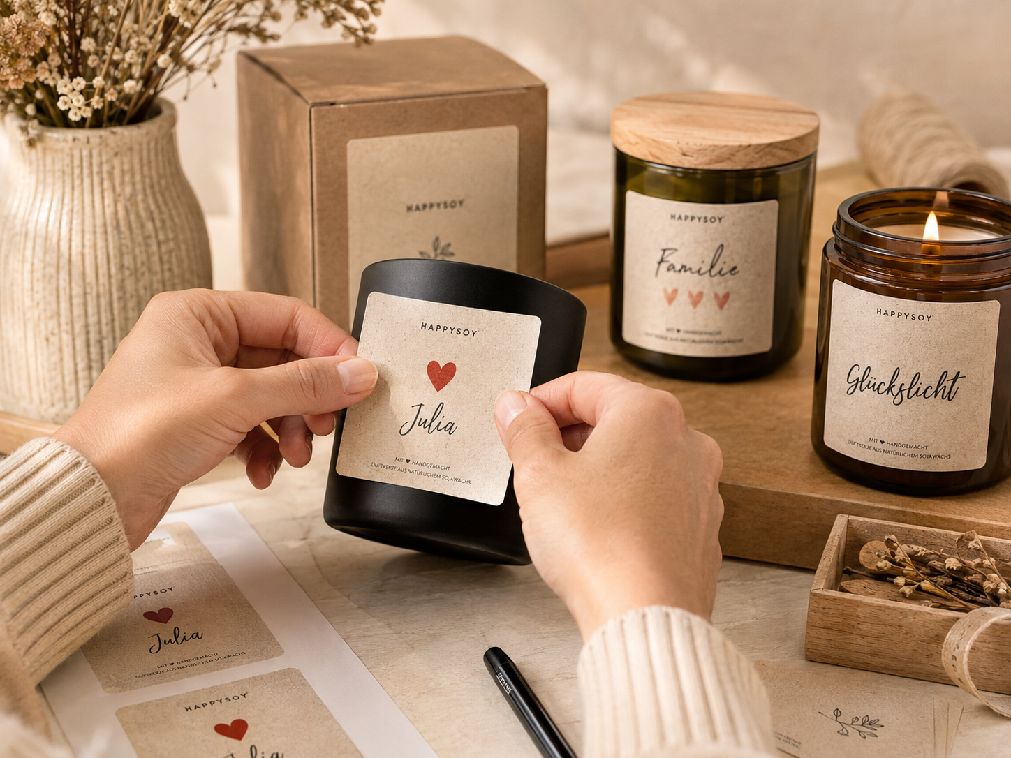 Individuell etikettiertes Produkt als Beispiel für Personalisierung