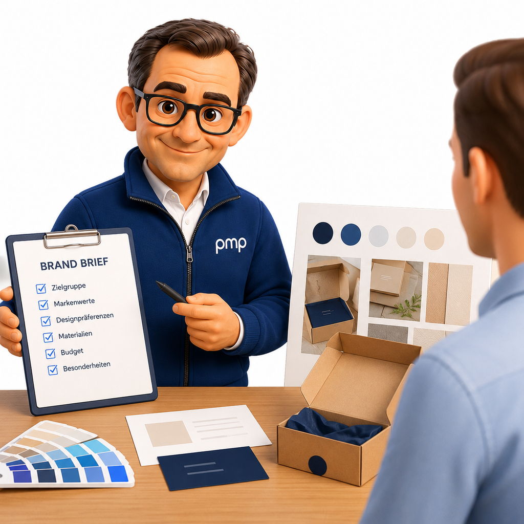 pick-my-pack Pimpi stimmt Verpackung und Beilagen für eine Marke ab